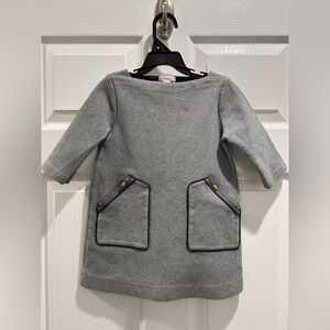 Crewcuts Gray Kids Dress with Zipper Accents